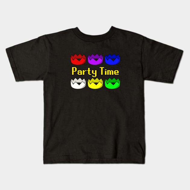 Party Time Party Hats Phat P'Hat Kids T-Shirt by GraviTeeGraphics